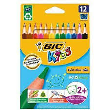 Bic Evolution Jumbo Üçgen Boya Kalemi 12`li